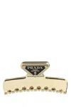 Prada Triangular Claw Clip Hair Accessory In Gold