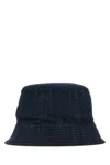 Prada Dark Blue Denim Bucket Hat In Blue