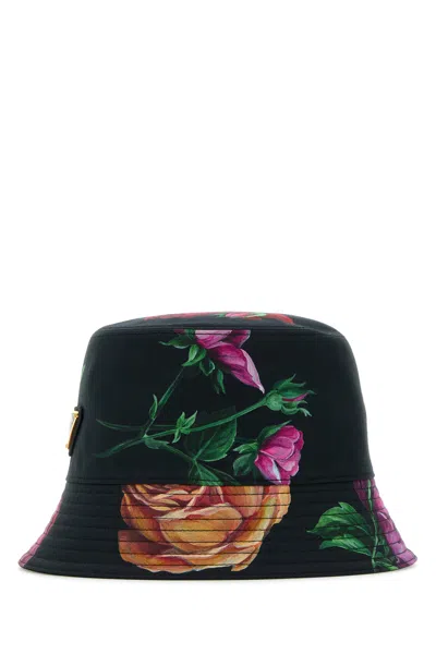 Prada Multicolor Printed Bucket Hat