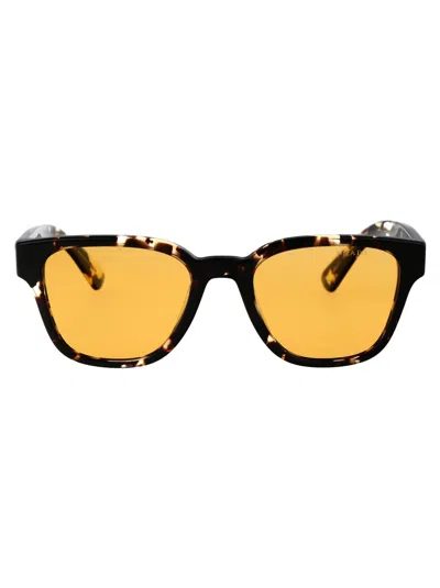 Prada Havana Acetate Sunglasses In Black