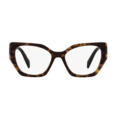 Prada Havana Pr 18wv Celluloid Glasses In Brown