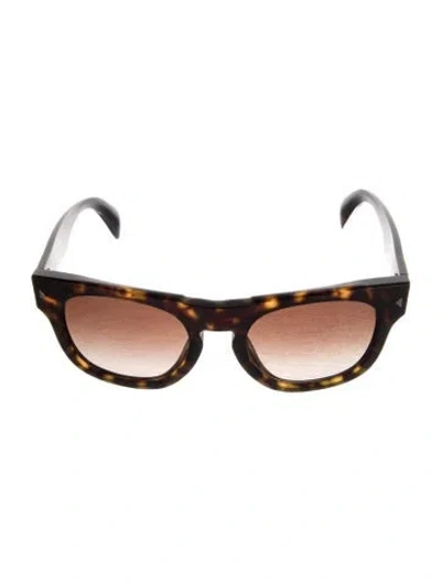 Pre-owned Prada Havana Wayfarer Sunglasses In Brown