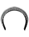 Prada Crystal-embellished Satin Maxi Headband In Black