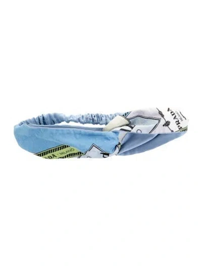 Pre-owned Prada Headband In Blue