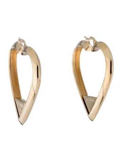 Pre-owned Prada Heart Hoop Earrings In Multicolor