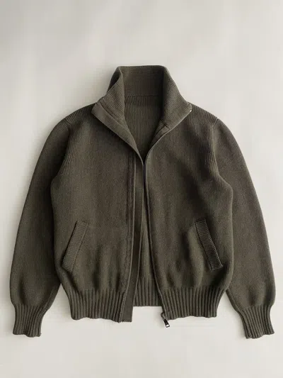 Pre-owned Prada Heavy Wool Zip Sweater