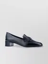 Prada Heeled Loafers With Textured Round Toe