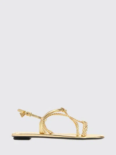 Prada Heeled Sandal Woman In Gold