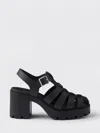 Prada Rubber Platform Sandals In Black
