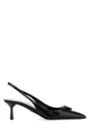 Prada Leather Pointy-toe Slingback In Black