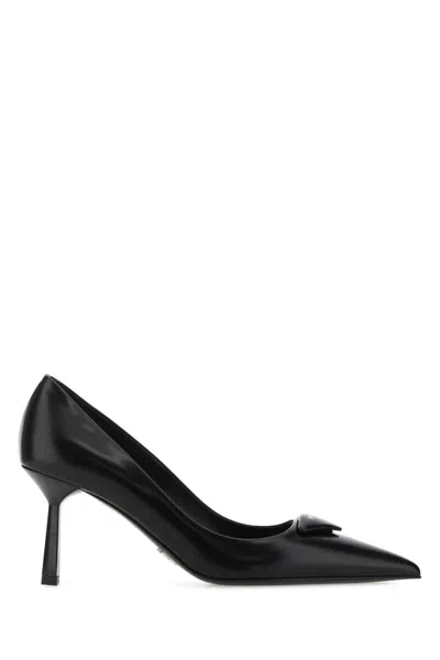 Prada Women Black Leather Pumps