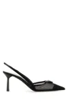 Prada Rete Nylon Mesh Slingback Pumps In Black