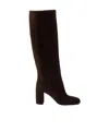 Prada Classic Knee-high Boots In Brown
