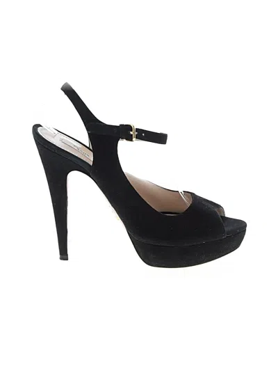 Pre-owned Prada Heels In Black