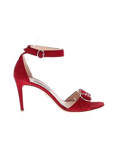 Pre-owned Prada Heels In Red