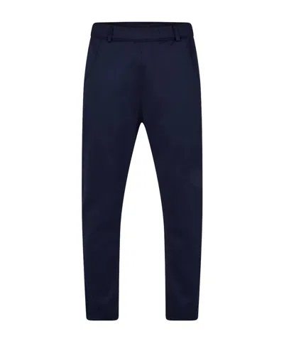 Prada Hem Woven Tracksuit Bottoms In Blue