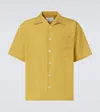 Prada Men's Mustard Poplin Shirt In Gelb 