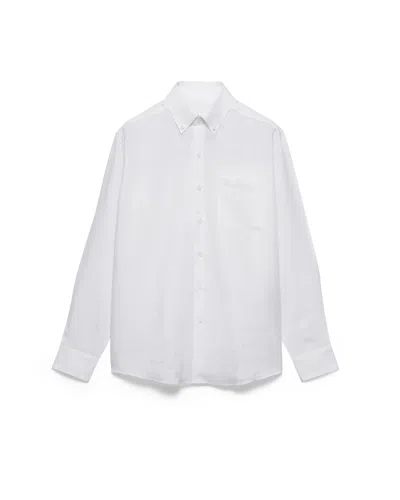 Prada Hemd Aus Leinen In White