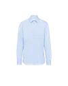 Prada Cotton Poplin Shirt In Light Blue
