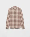 Prada Checked-pattern Patch-pocket Shirt In Multi