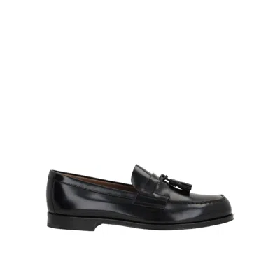 Prada Herren Leather Loafers In Black