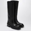 Prada Leather Knee-high Boots With Low Block Heel