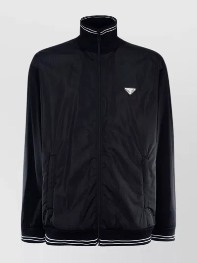 Prada High Collar Cuffs And Hem