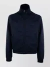 Prada High Collar Cuffs Hem Side Pockets In Blue