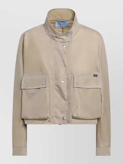 PRADA HIGH COLLAR JACKET ADJUSTABLE CUFFS POCKETS