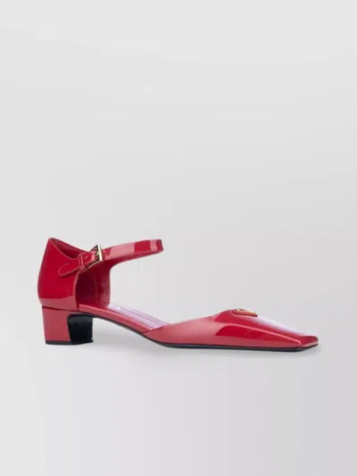 Prada High Heel Shoes Ankle Strap In Red