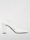 Prada Women Leather Pumps In White