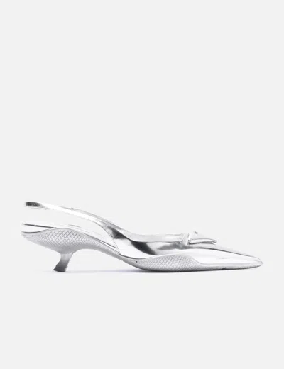 Prada High Heels In Silver