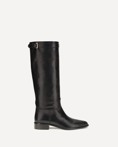 Prada High Leather Boots In Black
