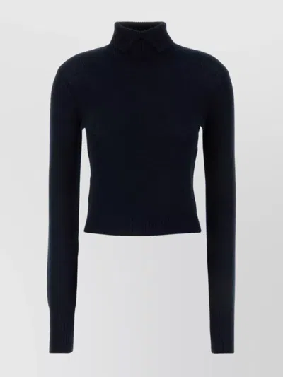 PRADA HIGH NECK CROPPED CASHMERE SWEATER