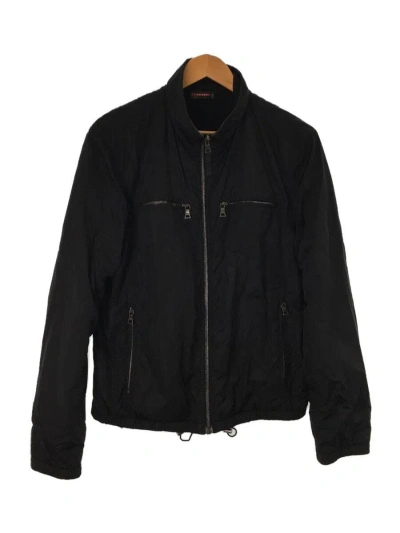 Pre-owned Prada High Neck Nylon Zip Jacket In Black