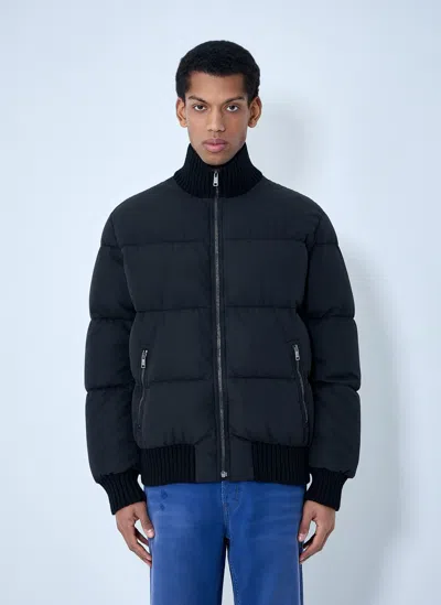 Prada High-neck Puffer Jacket In Blue