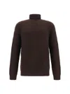 Prada Brown Cashmere Blend Turtleneck Sweater