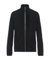 Prada High Neck Zip Front Cardigan In Black