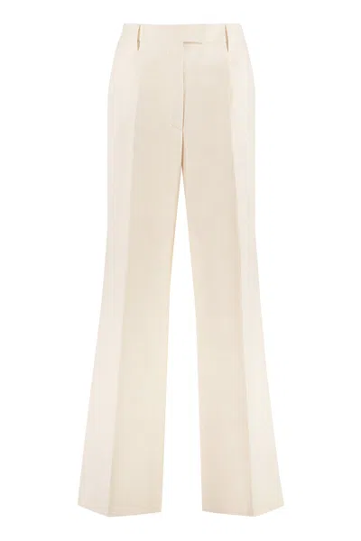 Prada High-rise Pink Cotton Trousers With Four Pockets