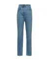 Prada High-rise Tapered Jeans In Blue