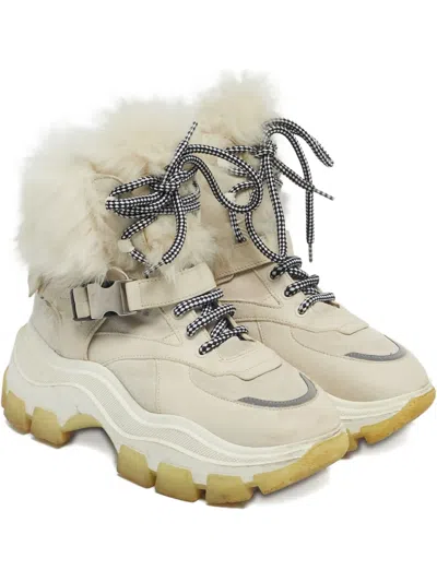 Pre-owned Prada High-top Buckle Sneakers In Neutral