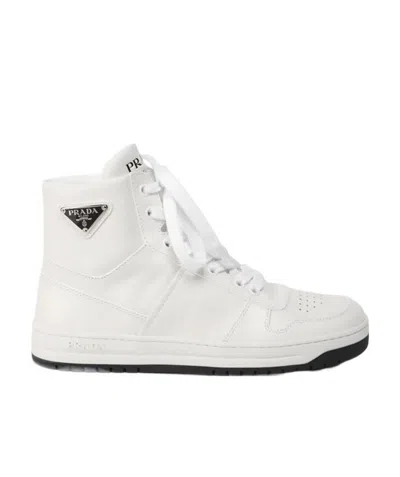 Prada High-top Leisure Sneakers In White