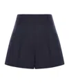 Prada High-waist Flared Shorts In Blue