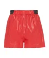 Prada Light Nylon Shorts In Lacquer Red