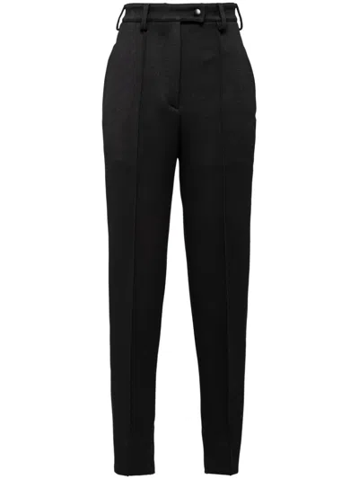 Prada High-waist Skinny-cut Trousers In Nero