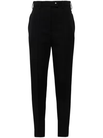 Prada Pantaloni Affusolati Con Pieghe In Black