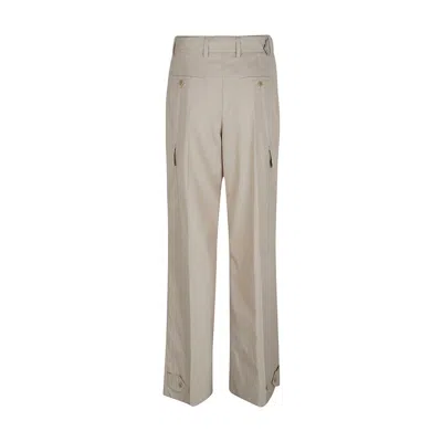 Prada High Waist Trousers In White