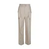 Prada Cotton Blend Cargo Pants In Cream