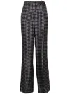 Prada High-waist Twill Pants In Blau
