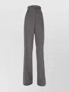 Shop Prada High Waist Wide Leg Trousers With Belt Loops